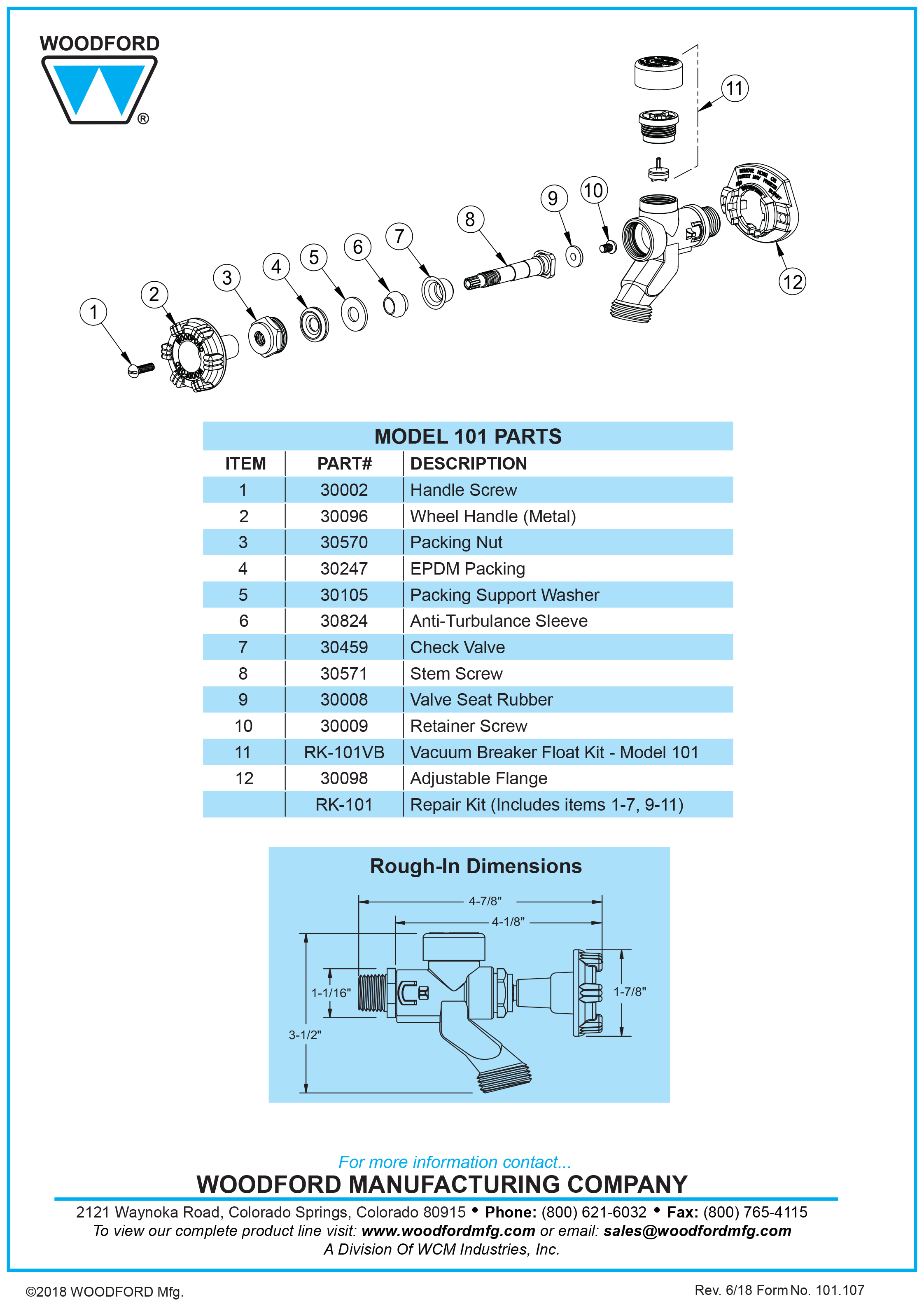 Woodford Model 101 Mild Climate Faucet